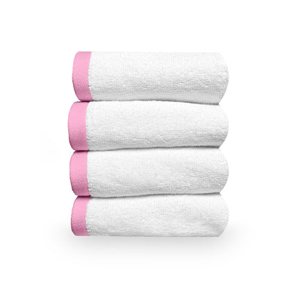 White Cotton Face Towels Set of 4 (30x30 cm)