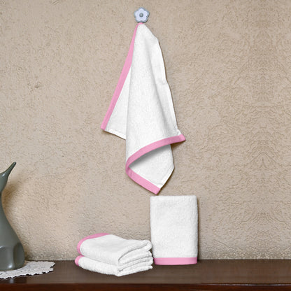 White Cotton Face Towels Set of 4 (30x30 cm)