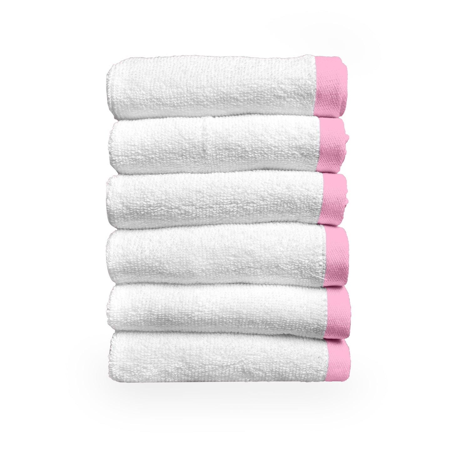 White Cotton Face Towels Set of 6 (30x30 cm)