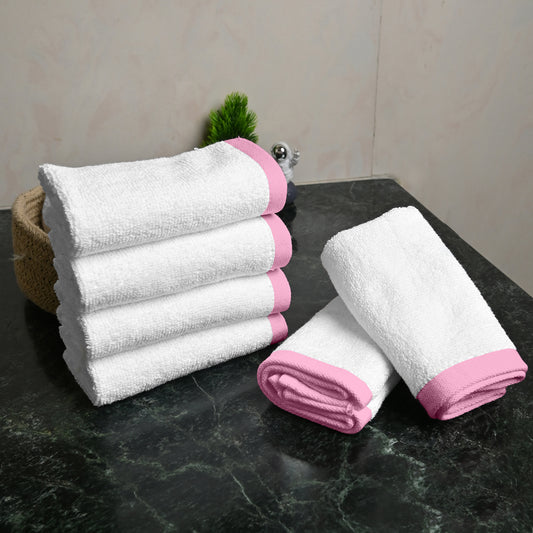 White Cotton Face Towels Set of 6 (30x30 cm)