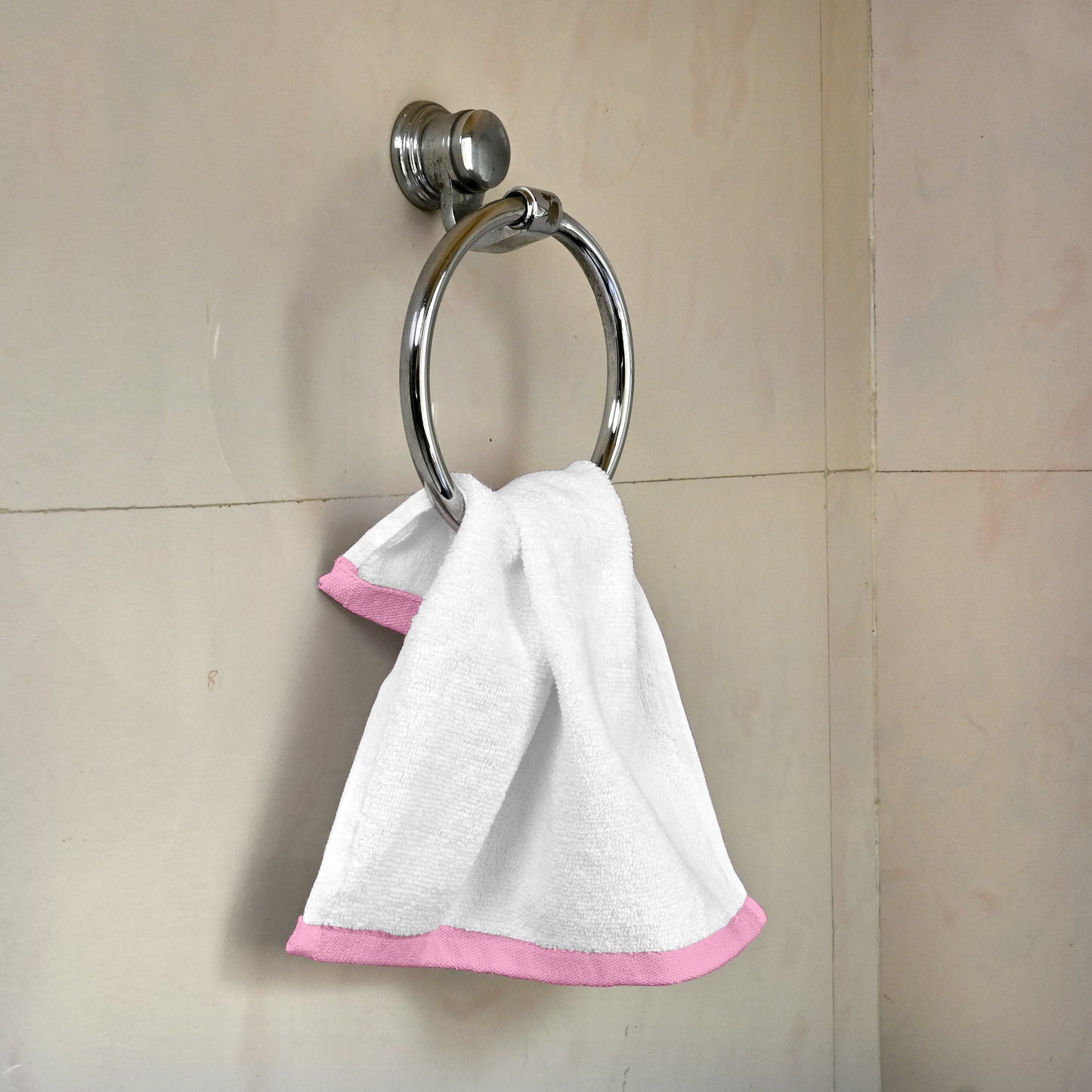 White Cotton Face Towels Set of 6 (30x30 cm)