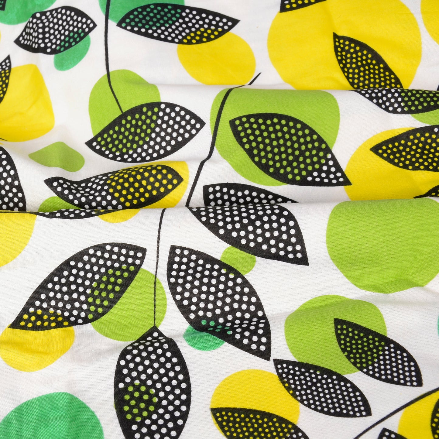 Green & Yellow Floral Double Bed Dohar – 120 GSM Polycotton