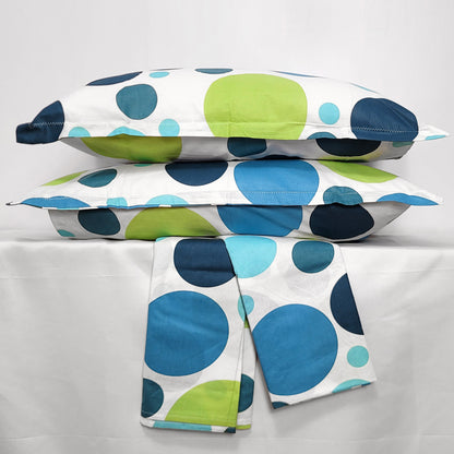 Colorful Polka Dots Bedsheet for Double Bed