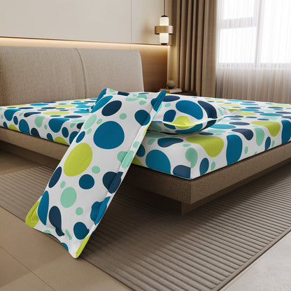 Colorful Polka Dots Bedsheet for Double Bed