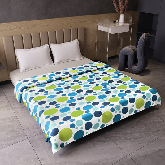 Colorful Polka Dots 144 TC 100% Cotton Cosy and Cool Double Bed Dohar