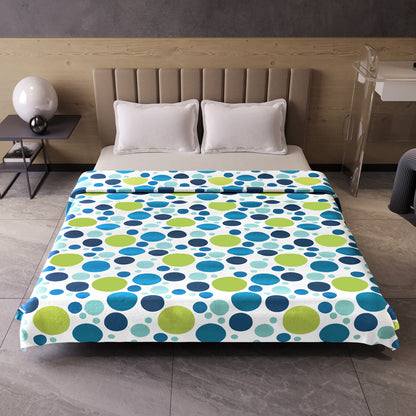 Colorful Polka Dots 144 TC 100% Cotton Cosy and Cool Double Bed Dohar