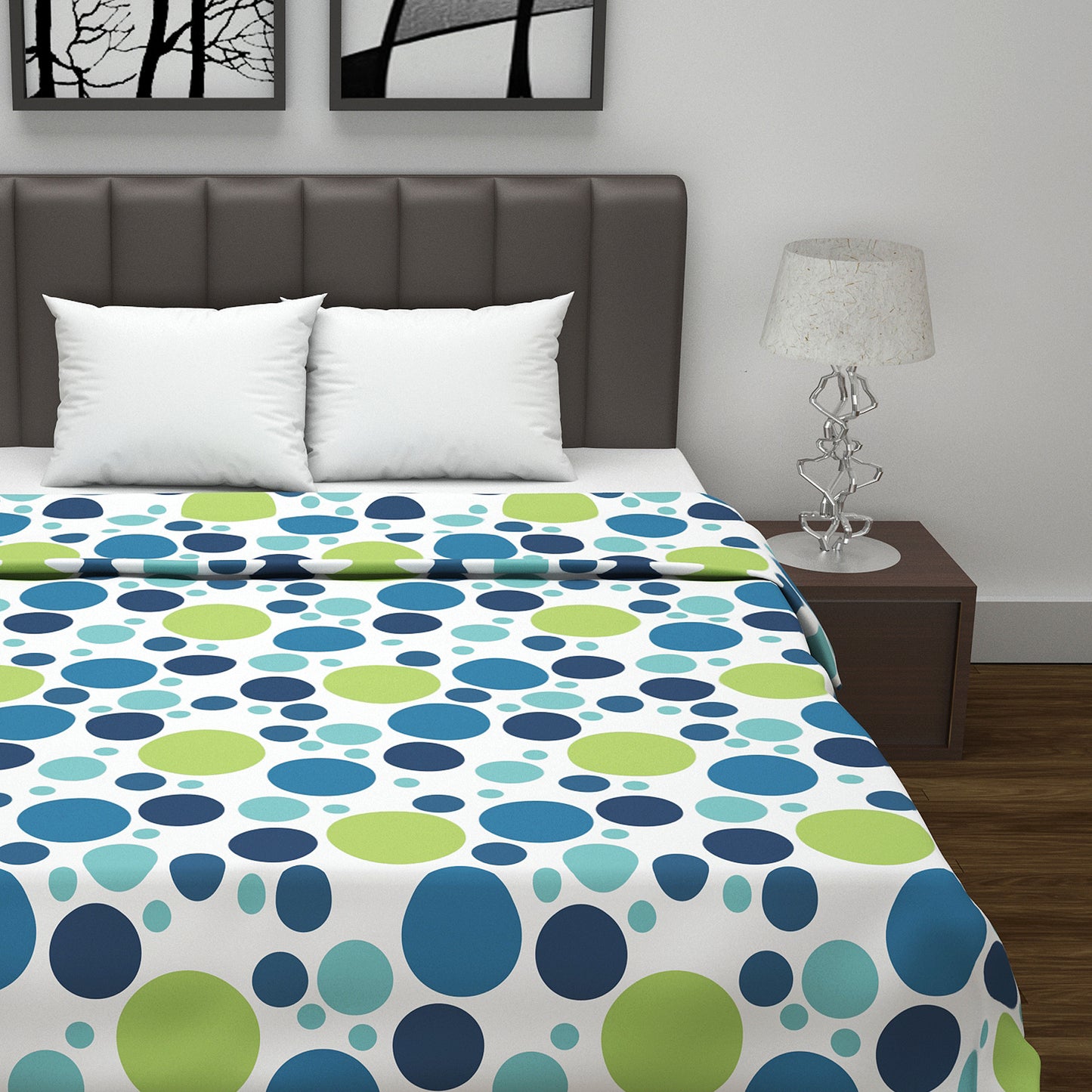 Colorful Polka Dots 144 TC 100% Cotton Cosy and Cool Double Bed Dohar