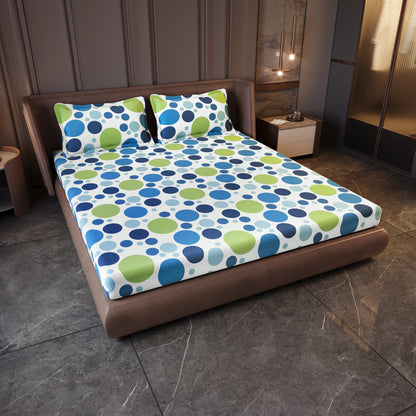 Colorful Polka Dots Bedsheet for King Size Bed