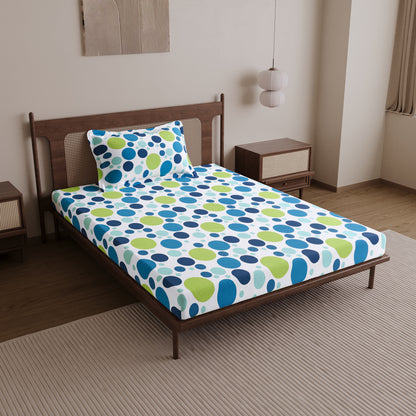 Colorful Polka Dots Bedsheet for Single Bed