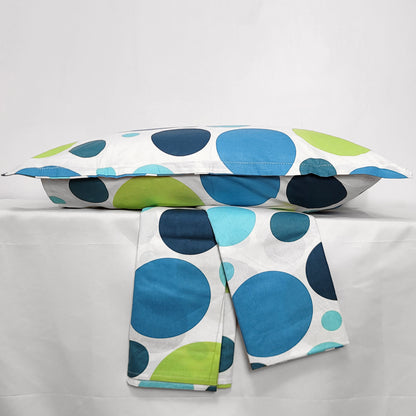 Colorful Polka Dots Bedsheet for Single Bed