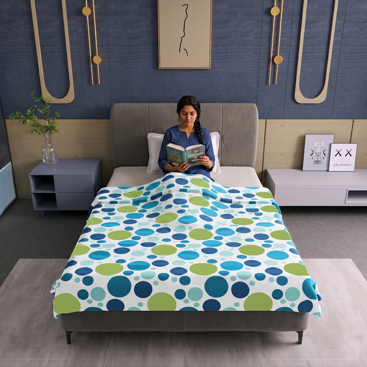 Colorful Polka Dots 144 TC 100% Cotton Cosy and Cool Single Bed Dohar