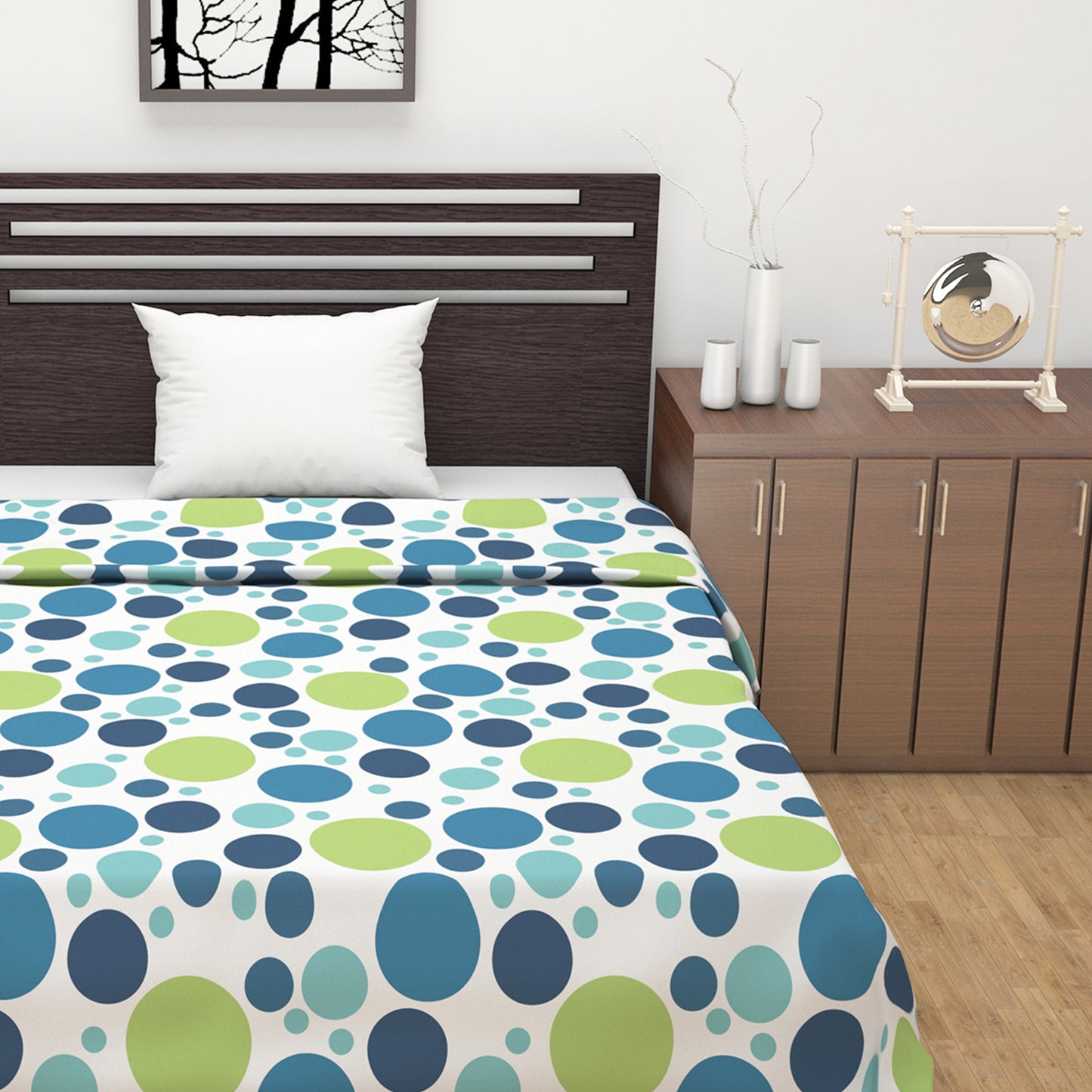 Colorful Polka Dots 144 TC 100% Cotton Cosy and Cool Single Bed Dohar