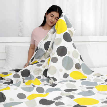 Colorful Polka Dots 144 TC 100% Cotton Everyday and All Weather Use Double Bed Dohar