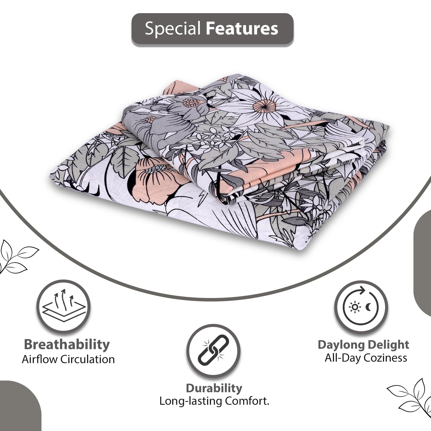 Bloom Floral Print Single Bedsheet