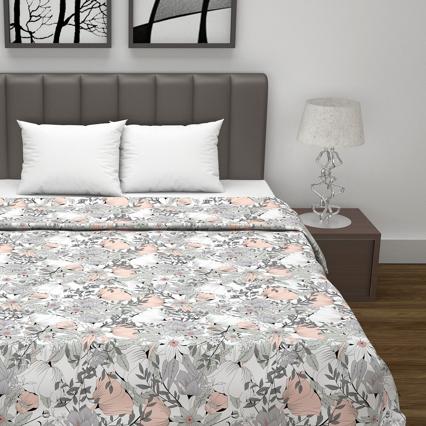 Bloom Floral Print Style 144 TC 100% Cotton Dohar For Double Bed