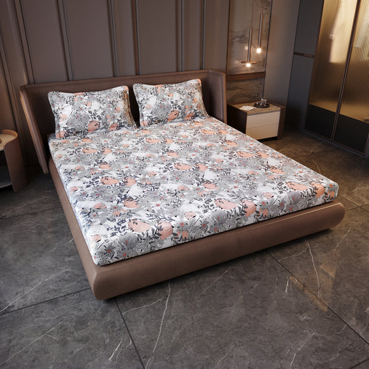 Bloom Floral Print Bedsheet For King Size Bed