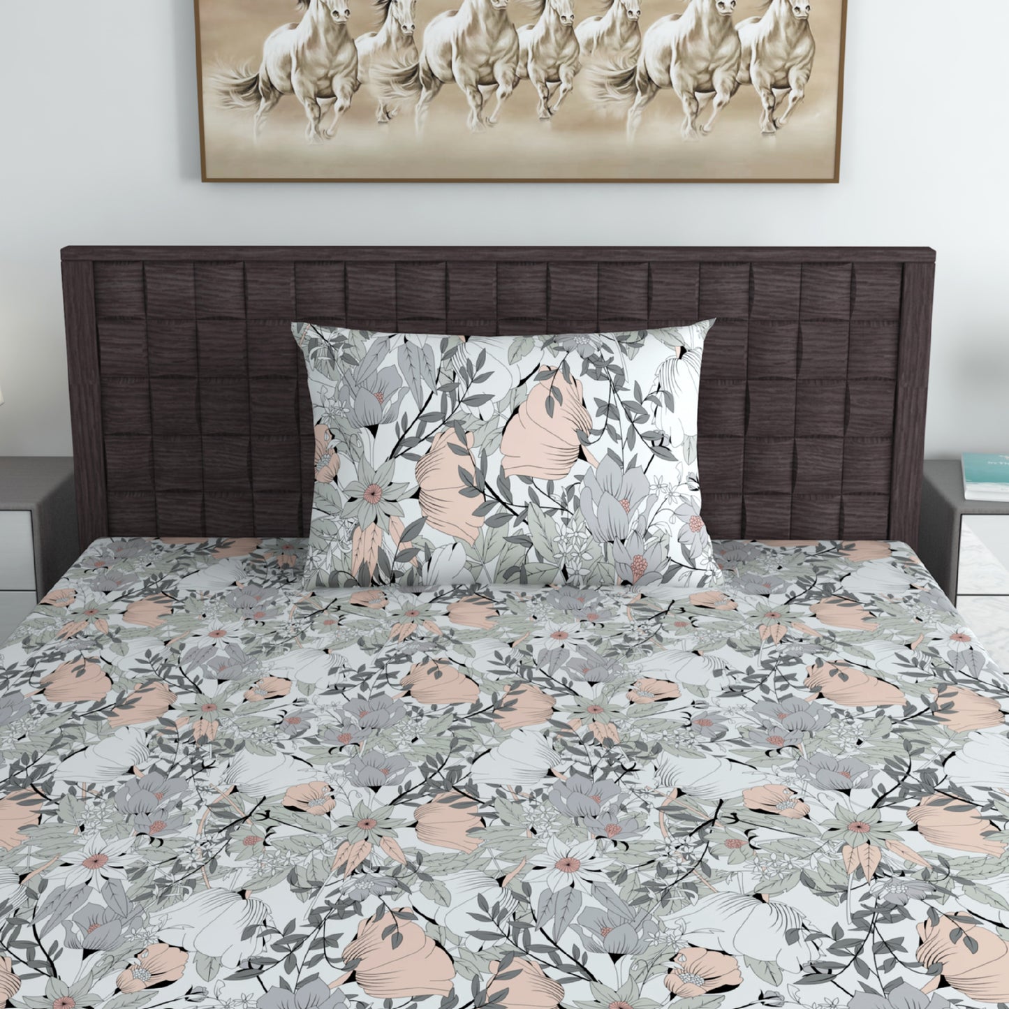 Bloom Floral Print Single Bedsheet