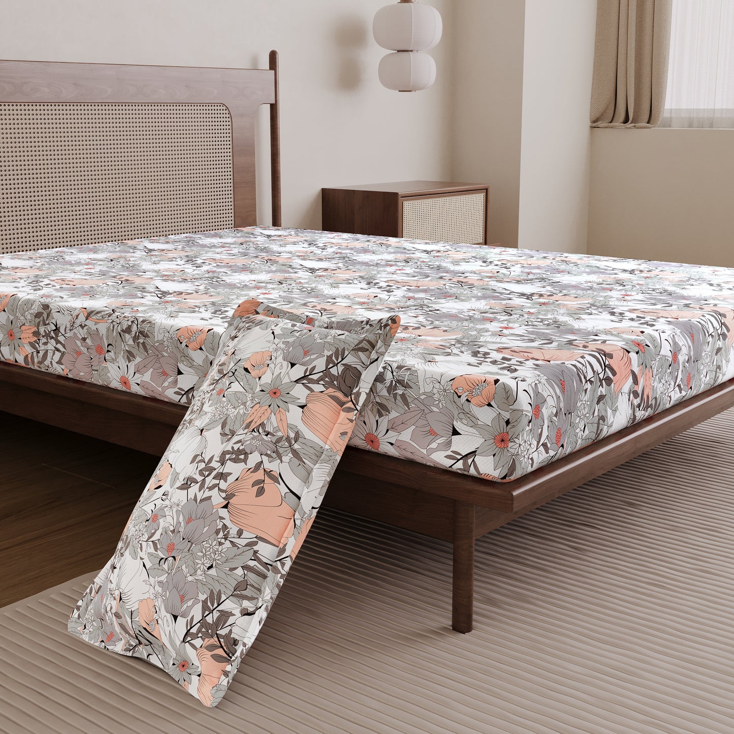 Bloom Floral Print Single Bedsheet