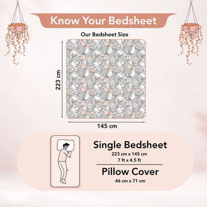 Bloom Floral Print Single Bedsheet