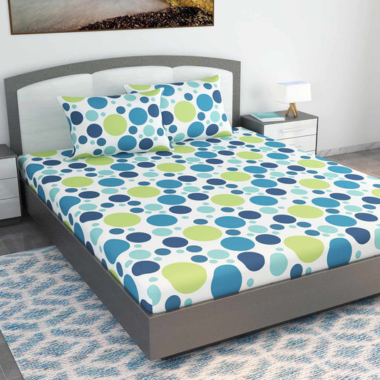 Colorful Polka Dots Bedsheet for King Size Bed