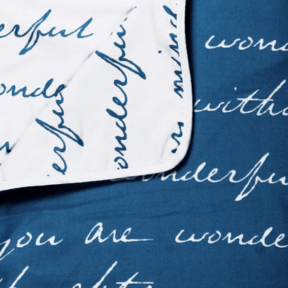 Abstract Print Dark Blue Silky Touch for 0-3 Years Baby Single Bed AC Blanket for Kids