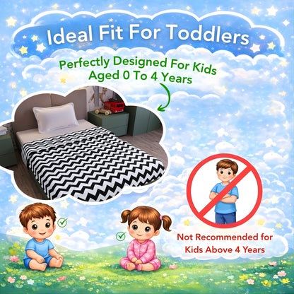 Black Abstract Print Super Soft Brushed for 0-3 Years Baby Single Bed AC Blanket for Kids