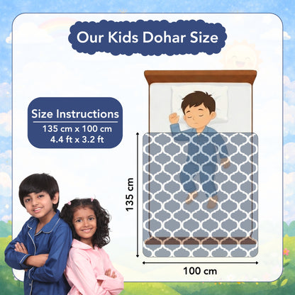 Blue Abstract Print Super Soft Brushed for 0-3 Years Baby Single Bed AC Blanket for Kids