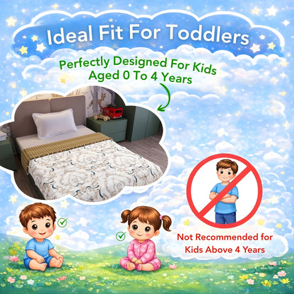 Kalamkari Beige for 0-3 Years Soft Baby Single Bed AC Blanket for Kids
