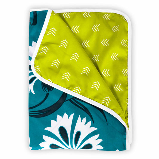 Big Flower Teal All Season for 0-3 Years Baby Single Bed AC Blanket for Kids