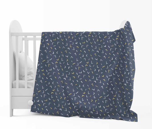 Abstract Print Blue Elegant Look and Feel for 0-3 Years Baby Single Bed AC Blanket for Kids