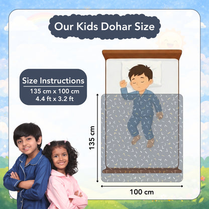 Abstract Print Blue Elegant Look and Feel for 0-3 Years Baby Single Bed AC Blanket for Kids