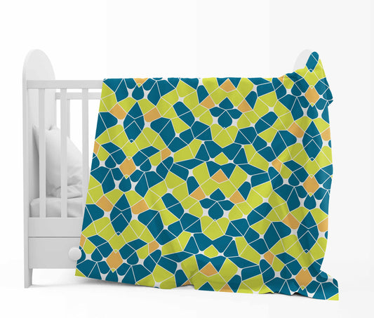 Abstract Print Green Super Comfortable for 0-3 Years Baby Single Bed AC Blanket for Kids