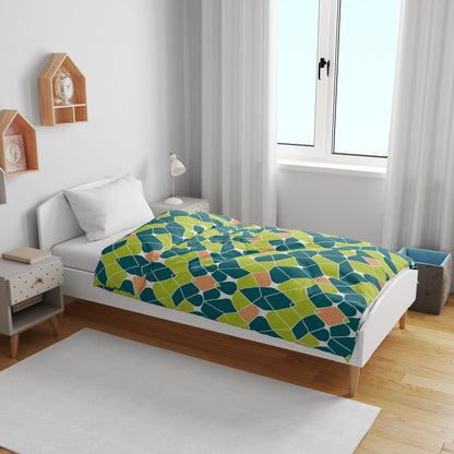 Abstract Print Green Super Comfortable for 0-3 Years Baby Single Bed AC Blanket for Kids