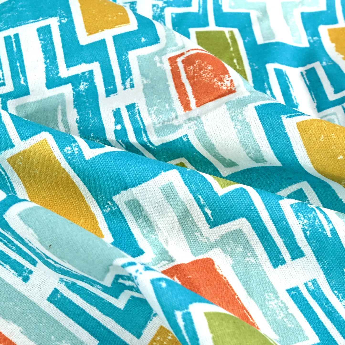 Oxford Blue Abstract 144 TC Polycotton Double Bedsheet With 2 Pillowcovers