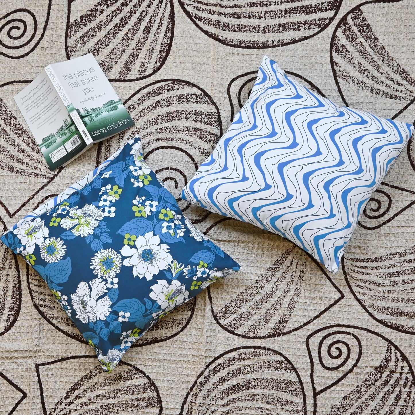 Microfiber Cushion Cover Set of 5 – Modern Decorative Pillow Covers - Galaxy Blue