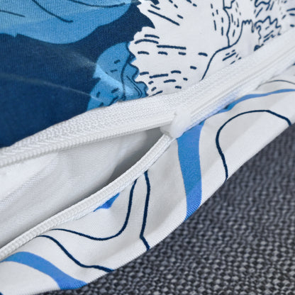 Microfiber Cushion Cover Set of 5 – Modern Decorative Pillow Covers - Galaxy Blue