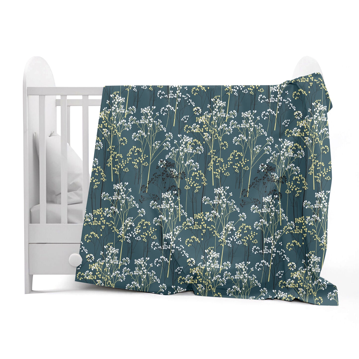 Floral Green Cozy Lightweight for 0-3 Years Baby Single Bed AC Blanket for Kids