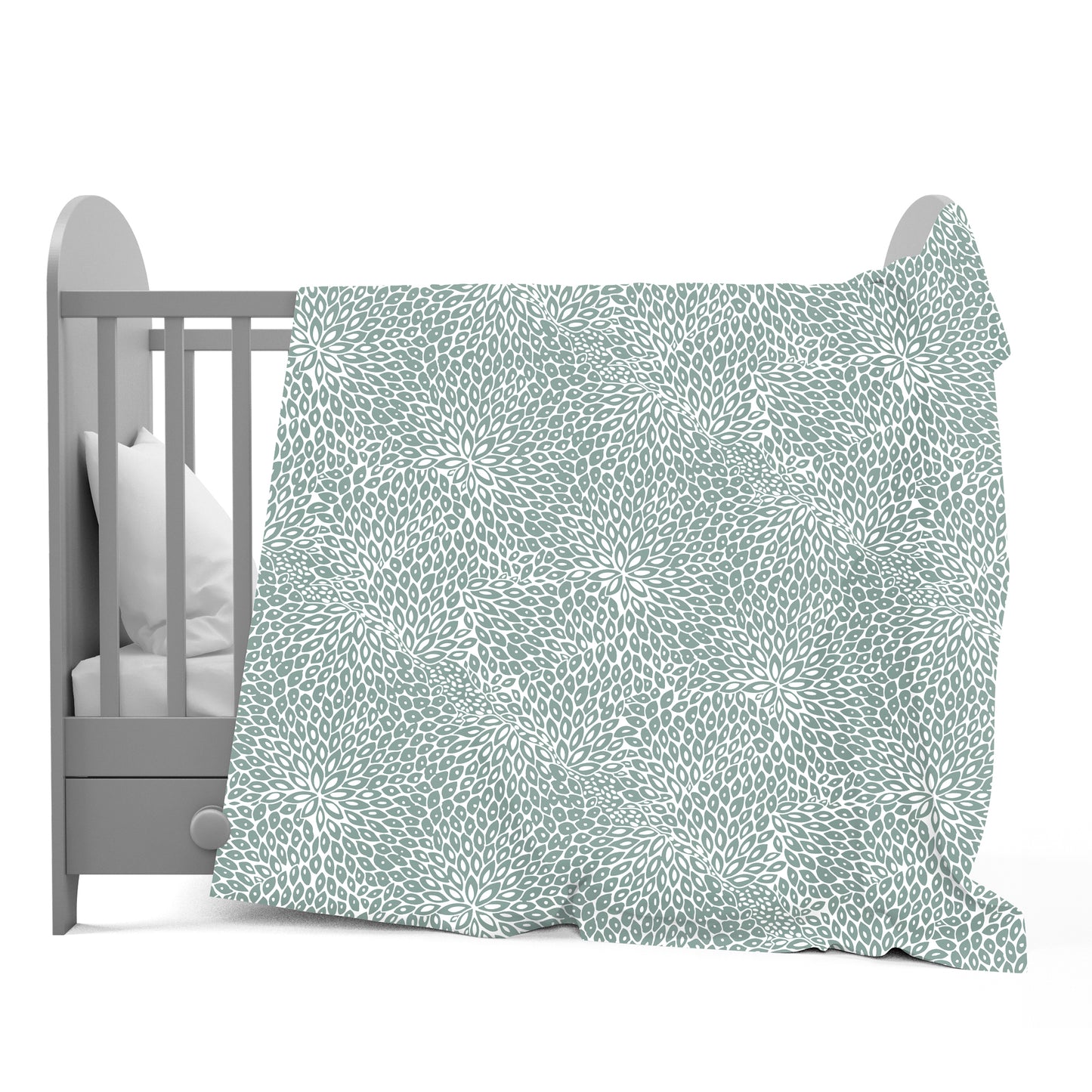 Green Floral Fantasy All Season for 0-3 Years Baby Single Bed AC Blanket for Kids