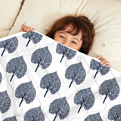 Medieval Blue Floral Single Kids Bed Comforter – 120 GSM Microfiber