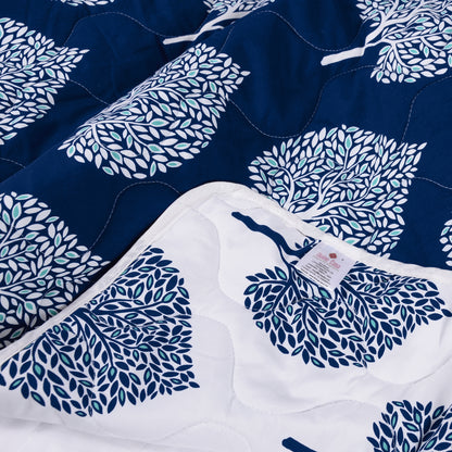 Medieval Blue Floral Single Kids Bed Comforter – 120 GSM Microfiber