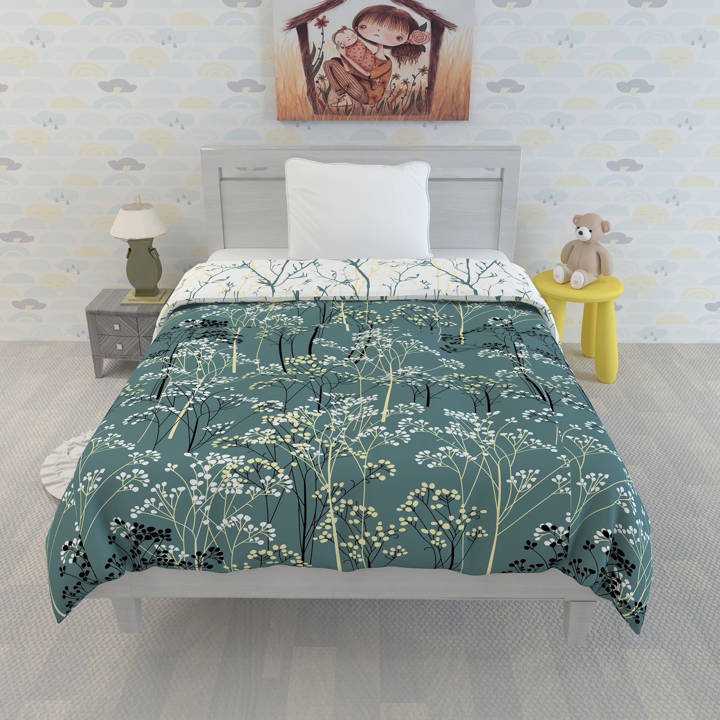 Autumn Floral AC Quilt Comforter for Kids