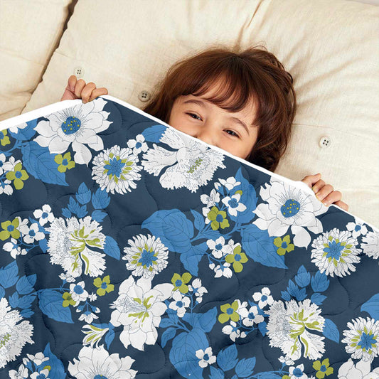 120 GSM Microfiber Floral Baby All Season Single Comforter Reversible AC Blanket for Toddler