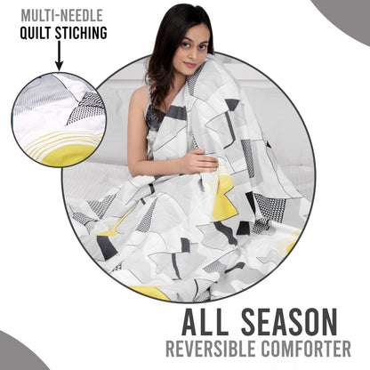 Uneven Triangle Reversible Comforter for Double Bed