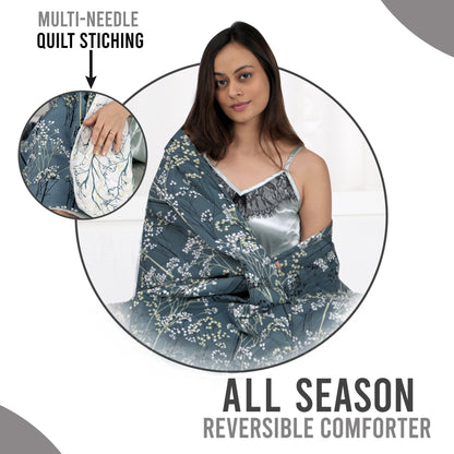 Autumn Floral AC Quilt Comforter For Double Bed