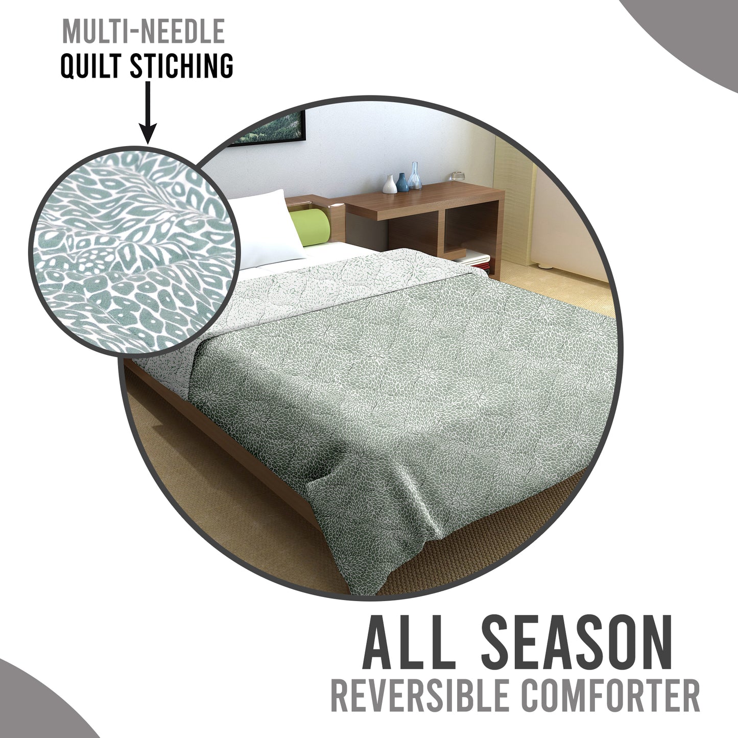 Floral Petals AC Quilt Comforter for Single Bed