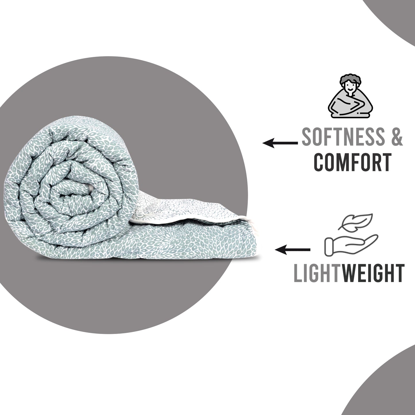 Floral Petals AC Quilt Comforter for Single Bed