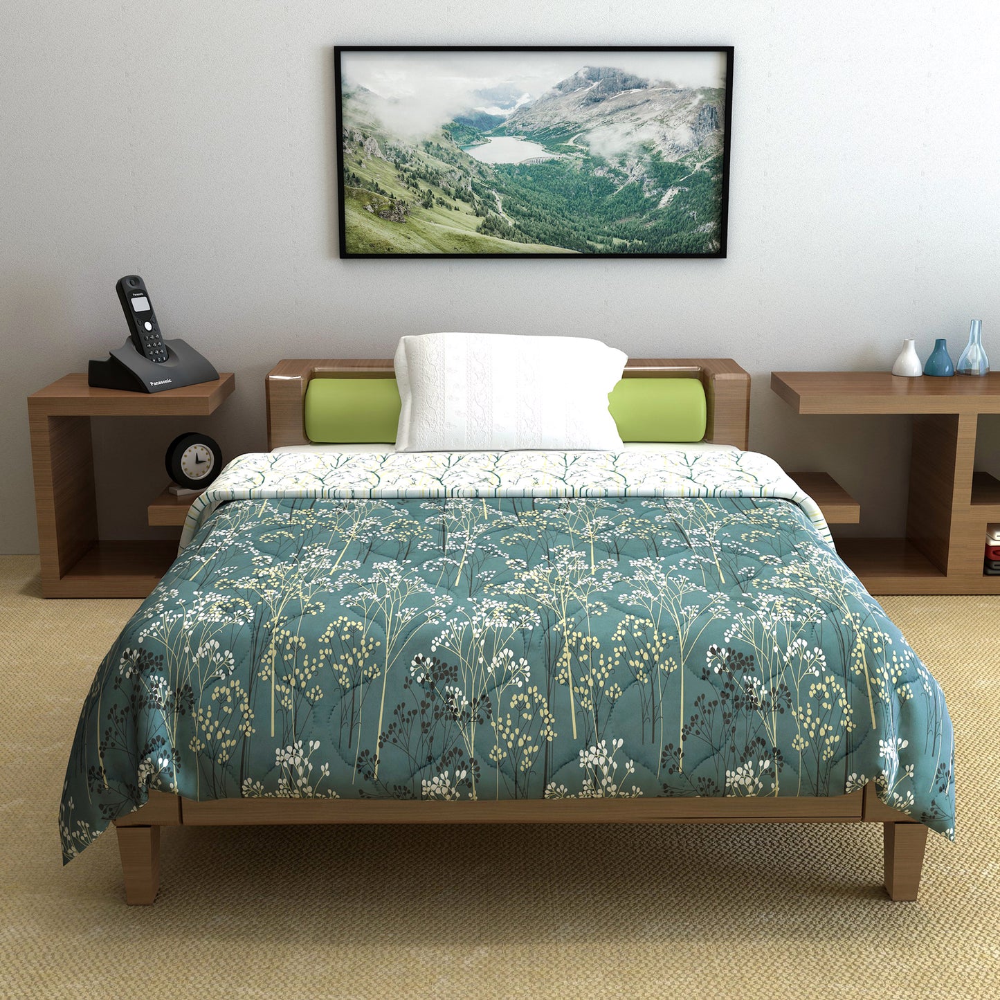 Autumn Floral AC Quilt Comforter for Single Bed