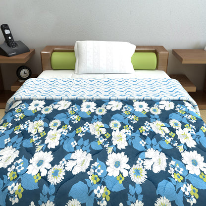 Aesthetic Floral AC Quilt Comforter for Single Bed