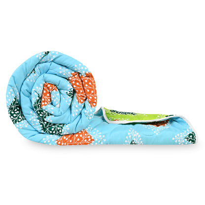 Sky Olive Geometric Single Bed Comforter – 120 GSM Microfiber