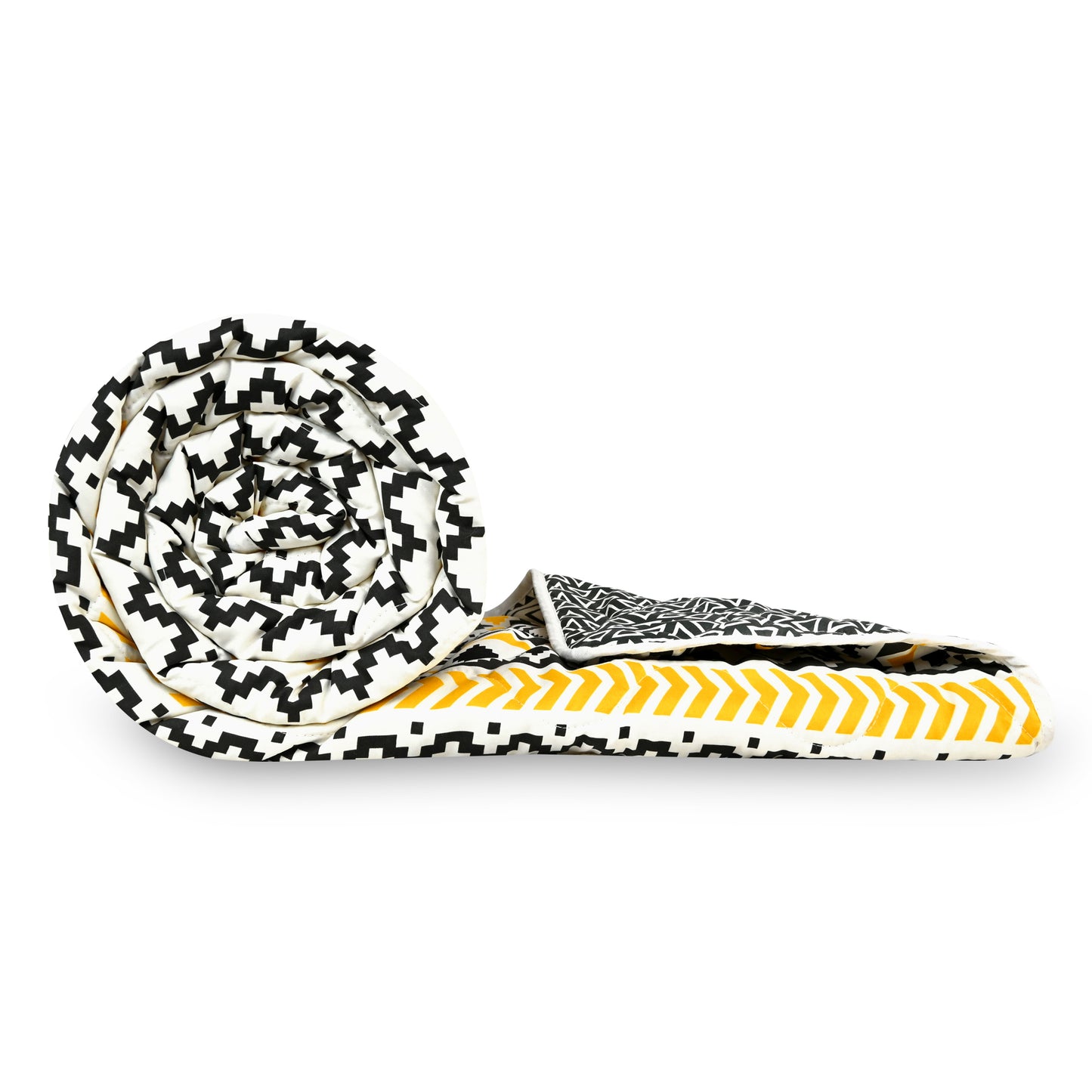 Mustard Mint Abstract Single Bed Comforter – 120 GSM Microfiber